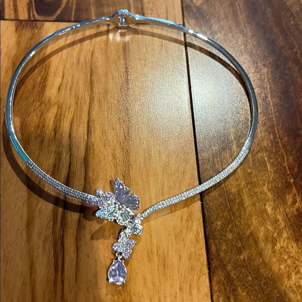 Silver Butterfly Pendant Necklace